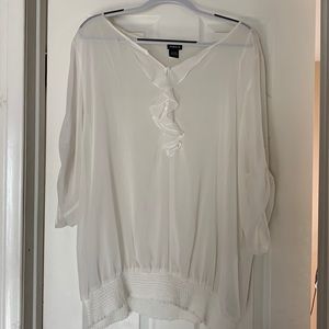White, sheer, torrid blouse, size 3, never worn